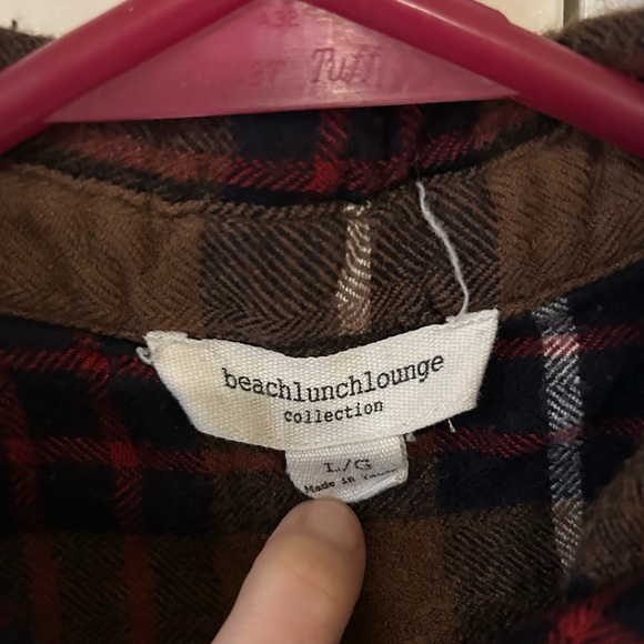 Girl’s flannel shirt, brown, plaid - Picture 2 of 2
